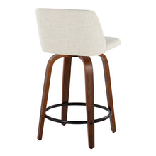 Load image into Gallery viewer, Toriano - Contemporary Fixed Height Counter Stool Swivel With Round Footrest (Set of 2)
