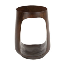 Load image into Gallery viewer, 18" Solid Wood Round Pedestal End Table - Brown