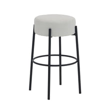 Load image into Gallery viewer, Round High Bar Stools (Set of 2), Contemporary Upholstered Dining Stools For Kitchens, Coffee Shops And Bar Stores