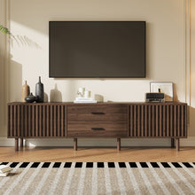 Load image into Gallery viewer, TV Stand For TVs Up To 80", Media Entertainment Center With Ample Storage - Dark Brown