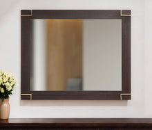 Load image into Gallery viewer, 33" Brown And Framed Accent Mirror - Gold