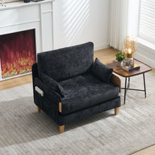 Load image into Gallery viewer, Mid Century Modern Foldable Sofa Bed, 3 In 1 Convertible Sleeper With 3 Pillows