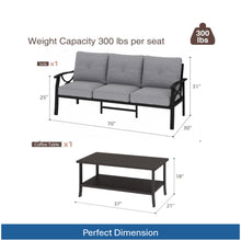 Load image into Gallery viewer, Patio Furniture Set With Coffee Table And Cushions For Backyard