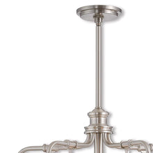 Load image into Gallery viewer, 21'' Five Light Dimmable Chandelier With Shades - Nickel