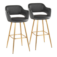 Load image into Gallery viewer, Margarite - Contemporary Fixed Height Barstool With Footrest (Set of 2) With Square