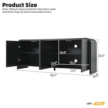 Load image into Gallery viewer, Curved Edge TV Stand With Large Cabinets