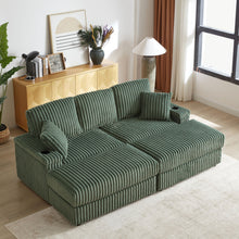 Load image into Gallery viewer, 3 Seater Sofa With 2 Ottomans For Living Room