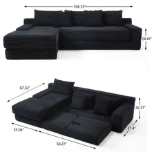 Load image into Gallery viewer, Modern L - Shaped Sectional Couch With Memory Foam