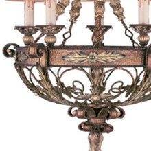 Load image into Gallery viewer, Five Light Metal Dimmable Chandelier With Shades - Bronze / Cream