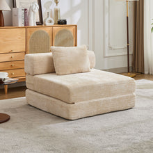 Load image into Gallery viewer, Convertible Floor Sofa Bed With Fixed Shape Frame For Living Room