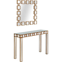Load image into Gallery viewer, Mirrored Glass Console Table - Gold