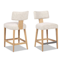 Load image into Gallery viewer, Penny - Round Arched Upholstered Counter Stool (Set of 2) - Travertine Beige
