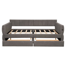 Load image into Gallery viewer, Upholstered Platform Bed With USB Charging