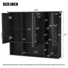 Load image into Gallery viewer, Modern Wall Mounted Medicine Cabinet With Adjustable Shelves, Soft Close Doors, High Define Mirror