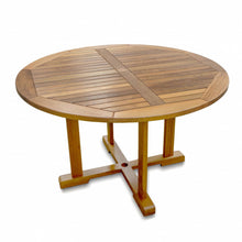 Load image into Gallery viewer, 48" Round Solid Teak Wood Dining Table - Brown
