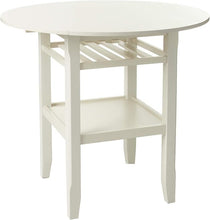 Load image into Gallery viewer, Wood Rounded Drop Leaf Bar Table - Cream