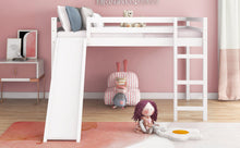 Load image into Gallery viewer, Full Loft Bed With Slide, Multifunctional Design - White