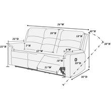 Load image into Gallery viewer, Motion Sofa 1 Piece Horizontal Tufting Cushion Backrest Upholstered Sofa - Beige