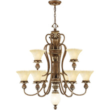 Load image into Gallery viewer, Ten Light Metal Dimmable Chandelier With Shades - Bronze