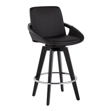 Load image into Gallery viewer, Cosmo - Contemporary Fixed Height Counter Stool With Swivel And Round Footrest (Set of 2)