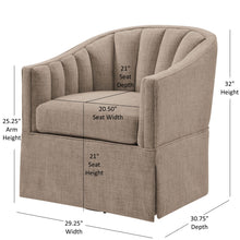 Load image into Gallery viewer, Solitude - Skirted Swivel Accent Chair With Hemp Like