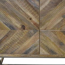 Load image into Gallery viewer, Solid Wood Accent Chest With A Door And Shelves - Shades of Natural Brown