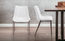 Load image into Gallery viewer, Stitch Upholstered Faux Leather Dining Side Chairs (Set of 2) - White