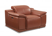 Load image into Gallery viewer, Mod Italian Leather Recliner Chair - Camel Brown