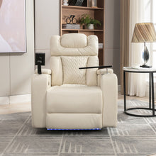Load image into Gallery viewer, 270 Degree Swivel Power Recliner With Tray Table, Phone Holder, Cup Holder, USB Port
