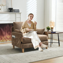 Load image into Gallery viewer, Mid Century Modern Foldable Sofa Bed, 3 In 1 Convertible Sleeper With 3 Pillows