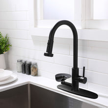 Load image into Gallery viewer, 3 In 1 Kitchen Faucet With Press Type Glass Rinser, High Arc Pull Down Sprayer