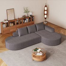 Load image into Gallery viewer, Modern Curved Sofa, L-Shaped Modular Sectional Set With 3 Pillows