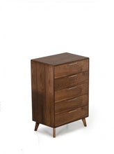 Load image into Gallery viewer, Solid Wood 5 Drawer Chest - Walnut