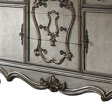Load image into Gallery viewer, 70" Carved Scrollwork Wood And Polyresin Five Drawer Triple Dresser - Platinum