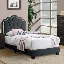 Load image into Gallery viewer, Bed With Floral Design Headboard And Built In LED Lighting
