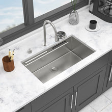 Load image into Gallery viewer, Undermount Stainless Steel Kitchen Sink With Pull Down Faucet & Ledge Workstation