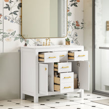 Load image into Gallery viewer, Bathroom Vanity With Sink Combo Set, Modern Bathroom Cabinet With 4 Drawers