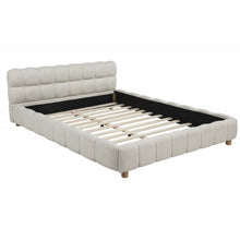 Load image into Gallery viewer, Queen Size Upholstered Platform Bed Frame - Beige