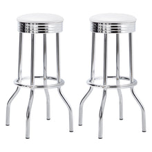 Load image into Gallery viewer, Midge - Upholstered Swivel Bar Stool (Set of 2) - White