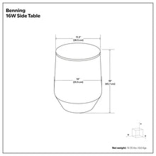 Load image into Gallery viewer, Benning - Side Table - Antique Brass / White