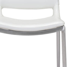 Load image into Gallery viewer, 25" Steel Low Back Counter Height Bar Chairs (Set of 2) - White And Silver