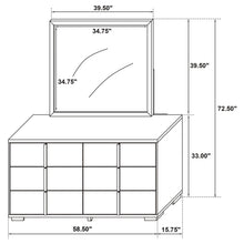 Load image into Gallery viewer, Jeremiah - 6 Drawer Dresser With Mirror - Black