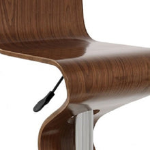 Load image into Gallery viewer, Faux Leather And Metal Low Back Adjustable Height Bar Chair - Brown And Silver