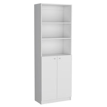 Load image into Gallery viewer, Eleven Tier Modular Bookcase With Two Doors (Set of 3) - White