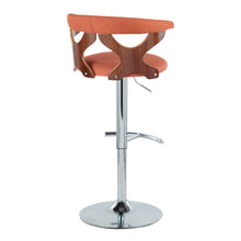 Load image into Gallery viewer, Gardenia - Mid Century Modern Adjustable Barstool With Swivel With Rounded T Footrest (Set of 2)