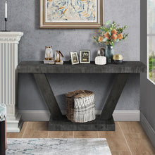 Load image into Gallery viewer, Vintage Distressed Wood Entryway Bench With 2 Tier Storage Cabinet
