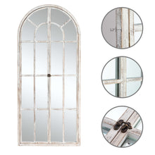 Load image into Gallery viewer, 71" Wood Arch Framed Full Length Mirror - White