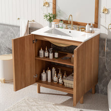 Load image into Gallery viewer, Traditional Bathroom Vanity With Ceramic Sink