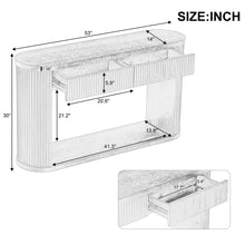 Load image into Gallery viewer, Oval Fluted Console Table With 2 Drawers And Bottom Shelf