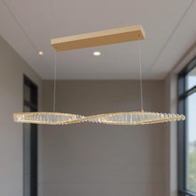 Load image into Gallery viewer, Metal Crystals LED Chandelier - Clear / Gold